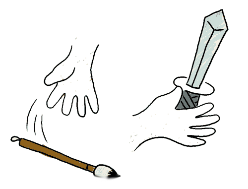 看图猜成语图片答案:弃笔从戎iiy成语查询